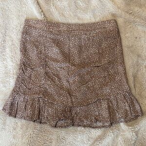 Light Brown Cheetah Print Mini Skirt by Urban Romantics